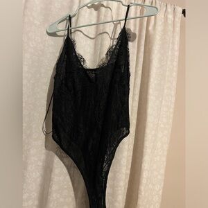 Shinestar Black Lace Top